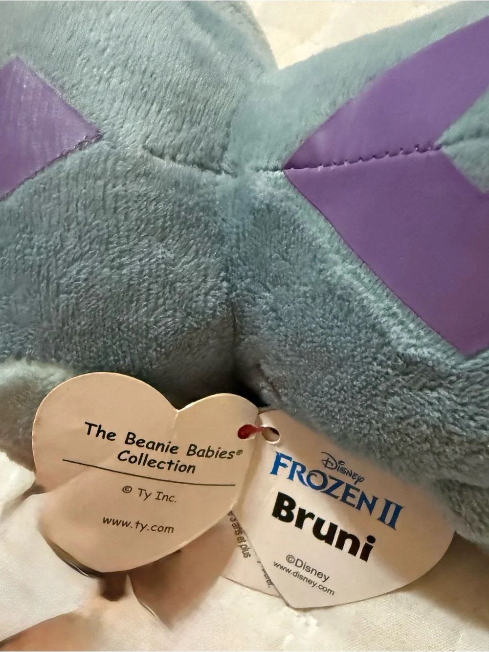 Disney Blue Plush Lizard with Purple Diamond Accents
